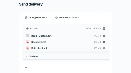 Send and receive large files