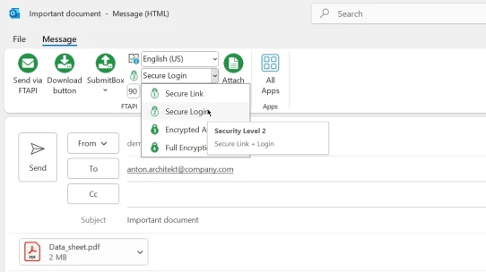 Secure data exchange
